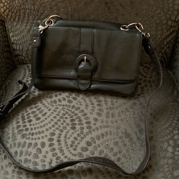 Mark Black “In Reverse Purse” Snap Front Closure, Several Compartments,New - Picture 1 of 16